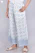 Cambric Cotton Wide Pants in Block Print